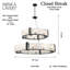Cloud Break 20 - Light Steel Chandelier