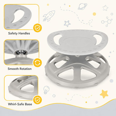 Balançoire sensorielle à 360 °, fauteuil pour enfants, développement vestibulaire et soulagement de la mobilité, base stable antidérapante, modes d'assise à genoux assis (rose)