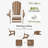 Folding Adirondack Chairs HDPE Weather Resistant