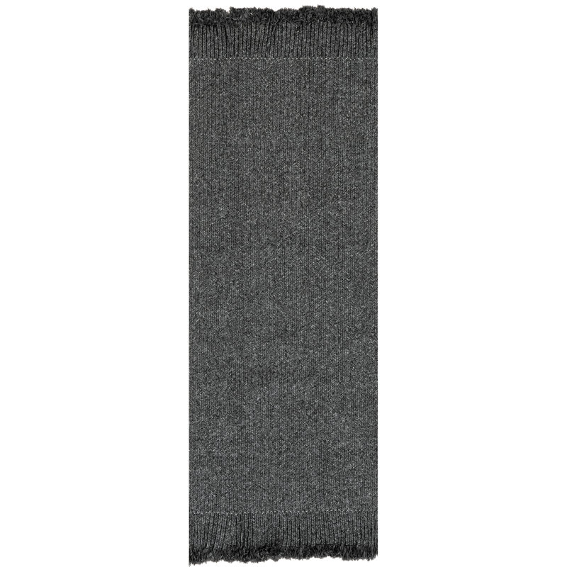 Tapis intérieur / extérieur gris anthracite Bedard, Tapis de couloir 2 pi 6 po x 6 pi