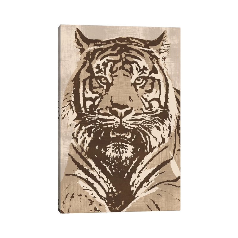 Tiger 1 Piece Wrapped Canvas Painting, 20.32 cm H x 30.48 cm W x 1.91 cm D