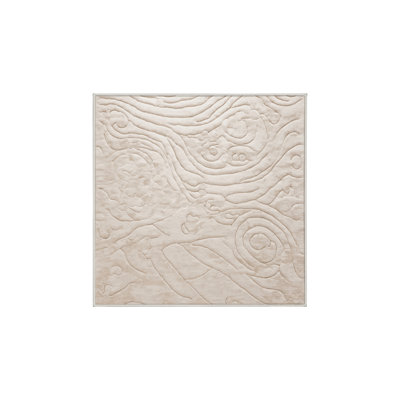 Silky Soft Plush Beige Area Rug