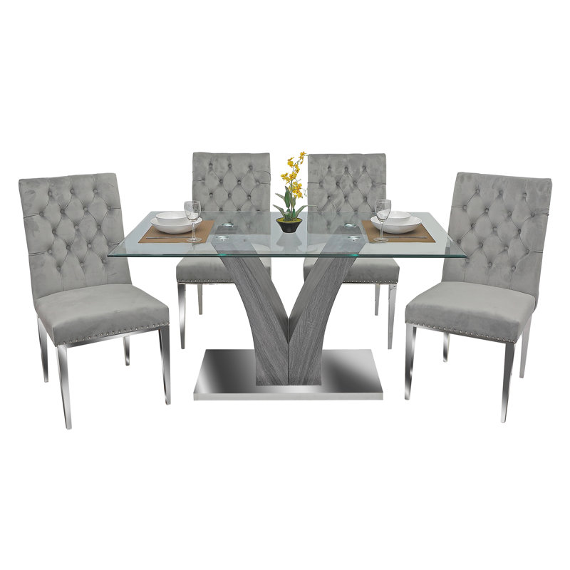 Ensemble repas pour 4 personnes Crume, Gris