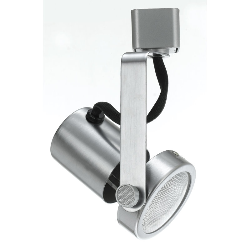Cal Lighting PAR20 Track Head Fixture, 50W Max, Adjustable, Brushed Steel, 16" H x 10.5" W x 11" D, Brushed Steel