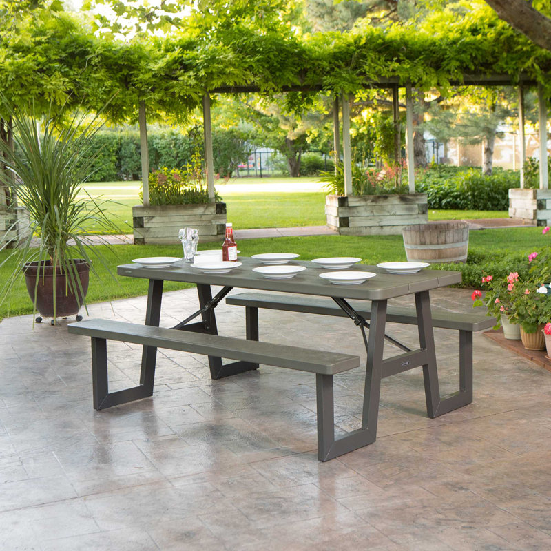 Rectangular Outdoor Folding Picnic Table