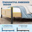 Cadre de lit avec tête de lit, cadre de lit double avec tête de lit et pied de lit en osier tressé à la main, cadre de lit double moderne Mid Century, lattes en bois, aucun sommier nécessaire-1154694875-1154694877-1154694879