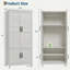 Armoire 72 po à 4 portes avec tringle et tablettes réglables-1019805097