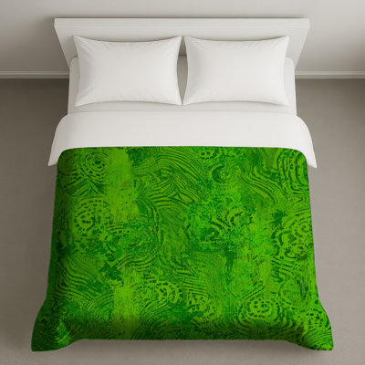 Green Abstract Swirl Duvet Covers