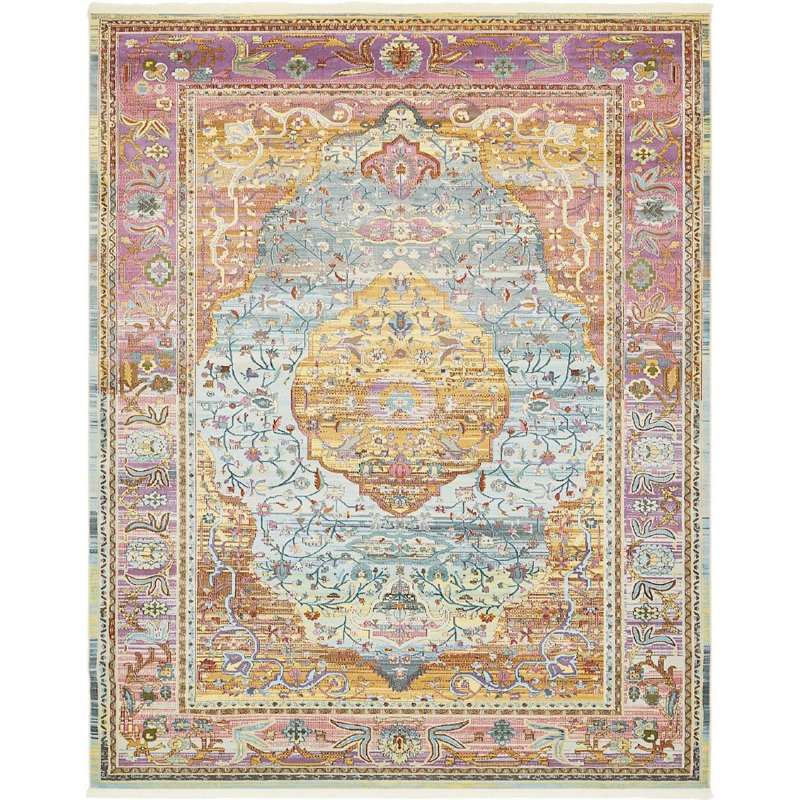 Tapis oriental bleu clair Mulvihill, Rectangle 10 pi x 13 pi