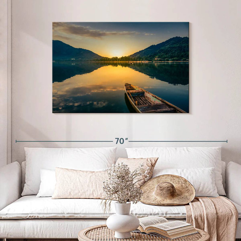 Paysage de lac Alvord Sunset, H 30 po x l 45 po