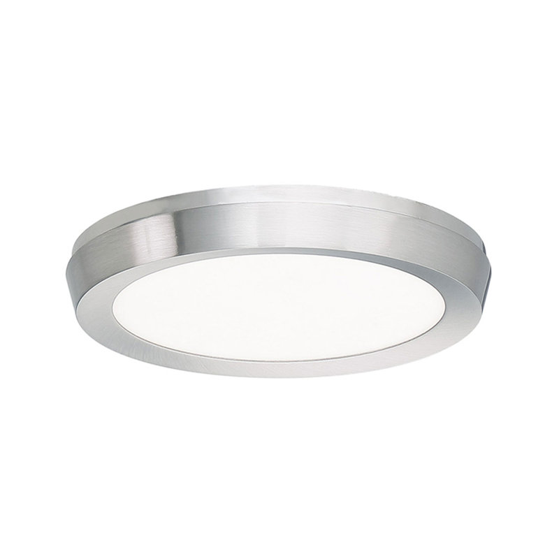 Plafonnier encastré à DEL Argo, H 1 po x l 7,5 po x P 7,5 po, Nickel brossé, 3500K