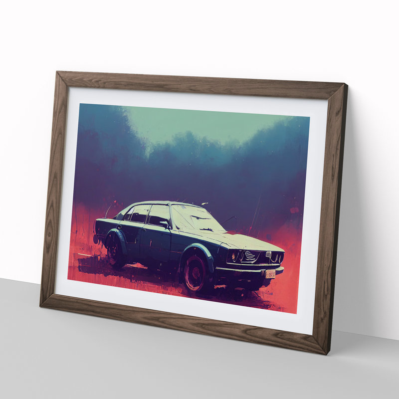Concept Car Vol.1 - Framed Print, 46cm H x 64cm W x 2cm D, Walnut