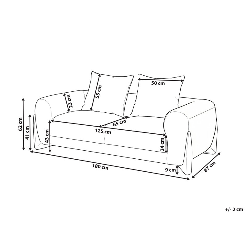 Tavin Sofa, Black, 2