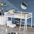 Junior Low Loft Bed With Stairs, Wood Loft Bed For Adults, Kids And Young Teens-1331426398-1331426399