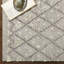 Tapis gris géométrique en laine tissé à plat à la main Elisha-160422534