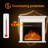 Darhl 26.7" W Electric Fireplace Mantel, Adjustable Realistic 3D Flame-1529485213