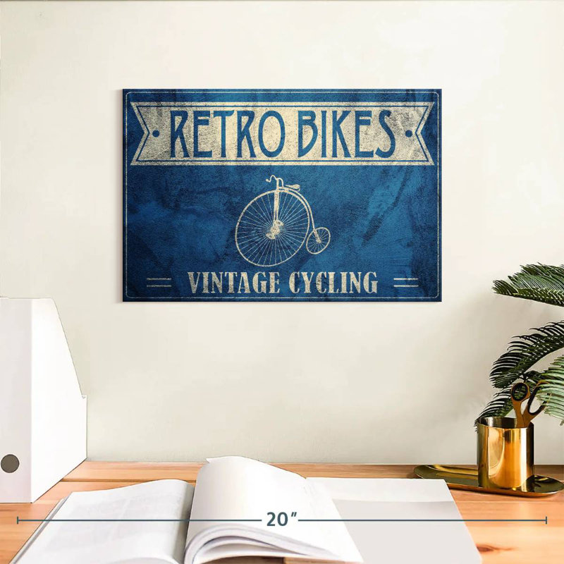 Mehar Retro Bikes Typography, 8" H x 12" W
