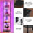 67" Floor Lamp with LED Lights, Touch & Remote Control, 3 Color Temperature, Dimmable Tall Corner Bookcase-422845788-411613846