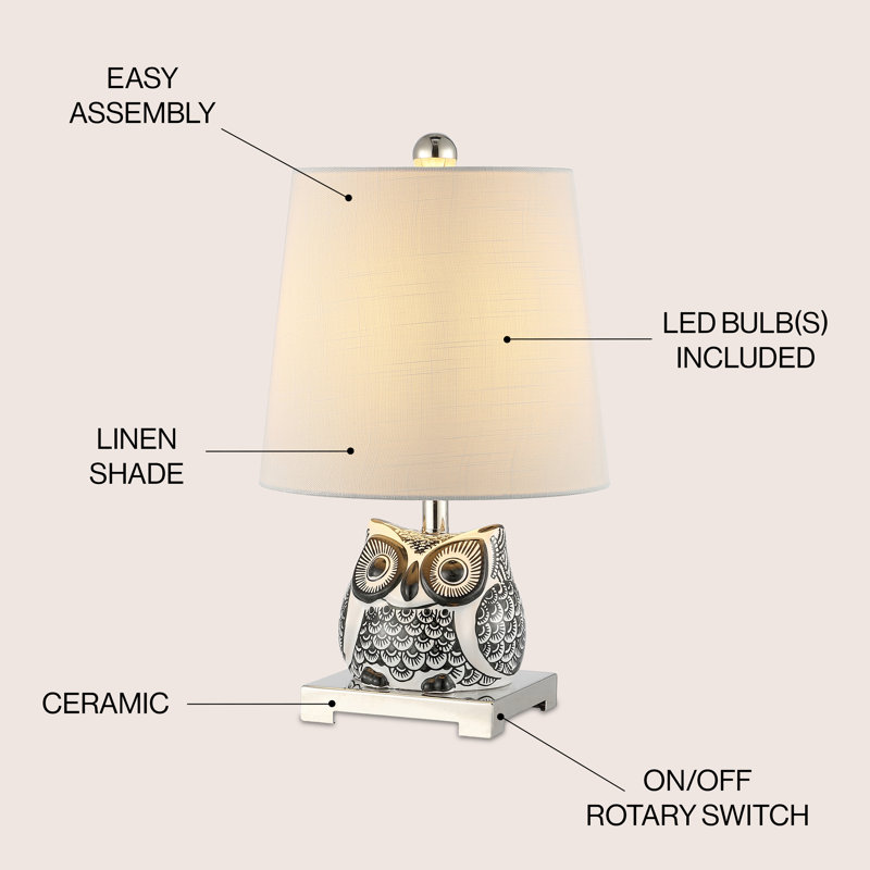 Litherland Table Lamp, Black/White