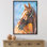 Portrait d'un cheval brun - reproduction sur toile avec cadre flottant