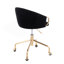 Chaise de travail en métal doré et velours-1093666231