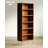 Tall Adjustable Open Wood Bookcase with Sturdy Metal Legs