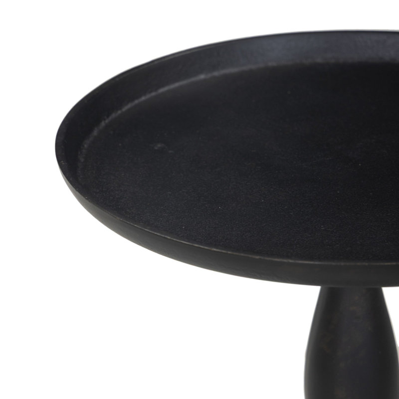 Carden End Table-Dark Aluminum, Black Antique