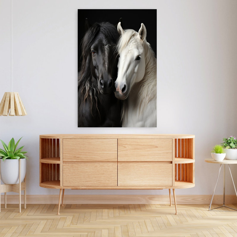 Art contemporain cheval contemporain, H 48 po x l 32 po