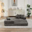Canapé-lit convertible à matelas pliant convertible - Chaise longue multifonctionnelle en chenille avec accoudoirs pour le salon, la chambre à coucher ou le studio