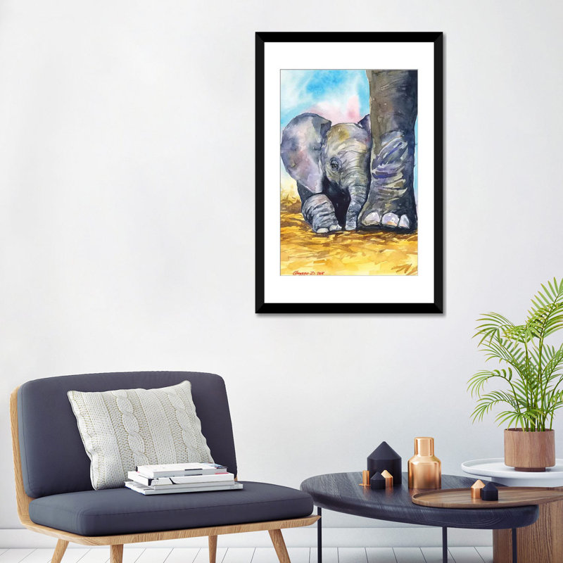 «Mother Love» par George Dyachenko, reproduction sur toile, H 24 po x l 16 po x P 1 po, Papier d'art encadré noir, Blanc