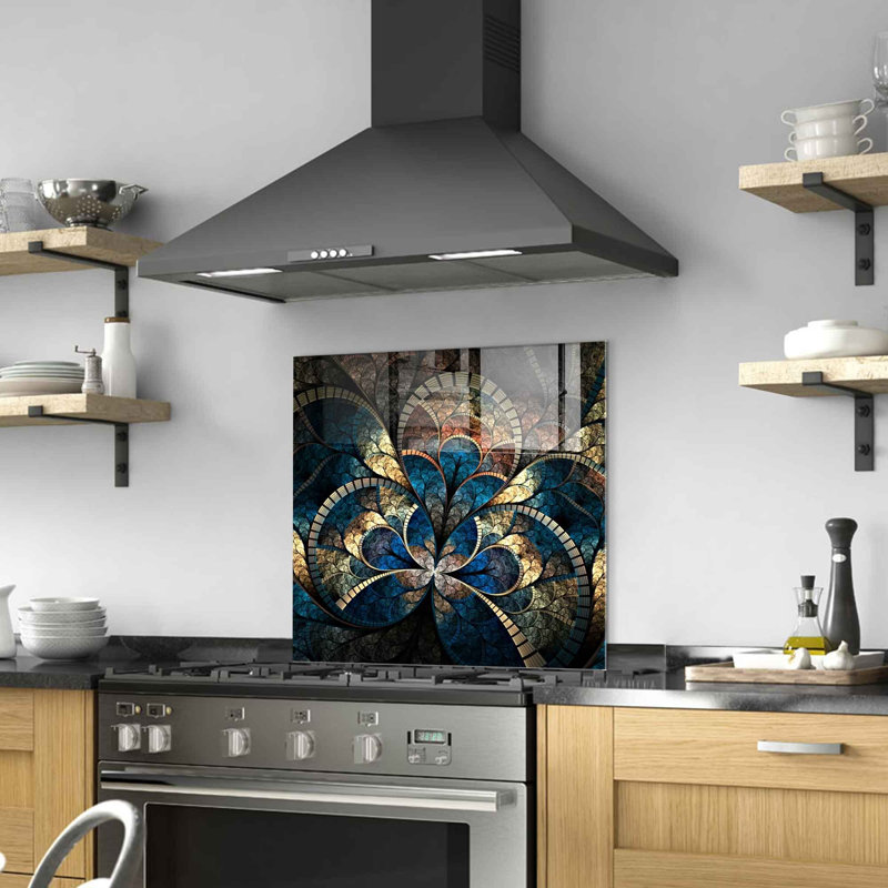 Élégante peinture décorative en verre trempé 23,6 po x 23,6 po | 100% verre trempé, épaisseur: 0,16 pouce | Parfait pour la décoration intérieure, le salon et le bureau | Pièce d'art moderne, durable et élégante