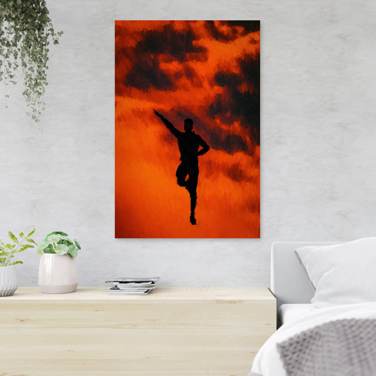 Red Barrel Studio® Silhouette Of A Man On Canvas Painting | Wayfair