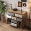 Commode d'appoint rétro avec 7 tiroirs et 2 armoires