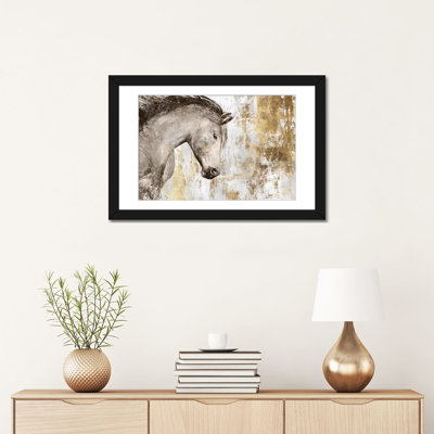 «Équestre Gold V», reproduction sur toile
