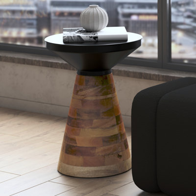 Debaroh Iron Top End Table