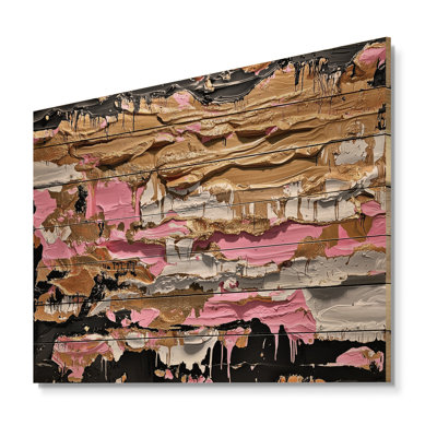 Ethereal Glow Of Canyon Desert I - Traditional Landscape Wooden Wall Art On Natural Pine Wood
