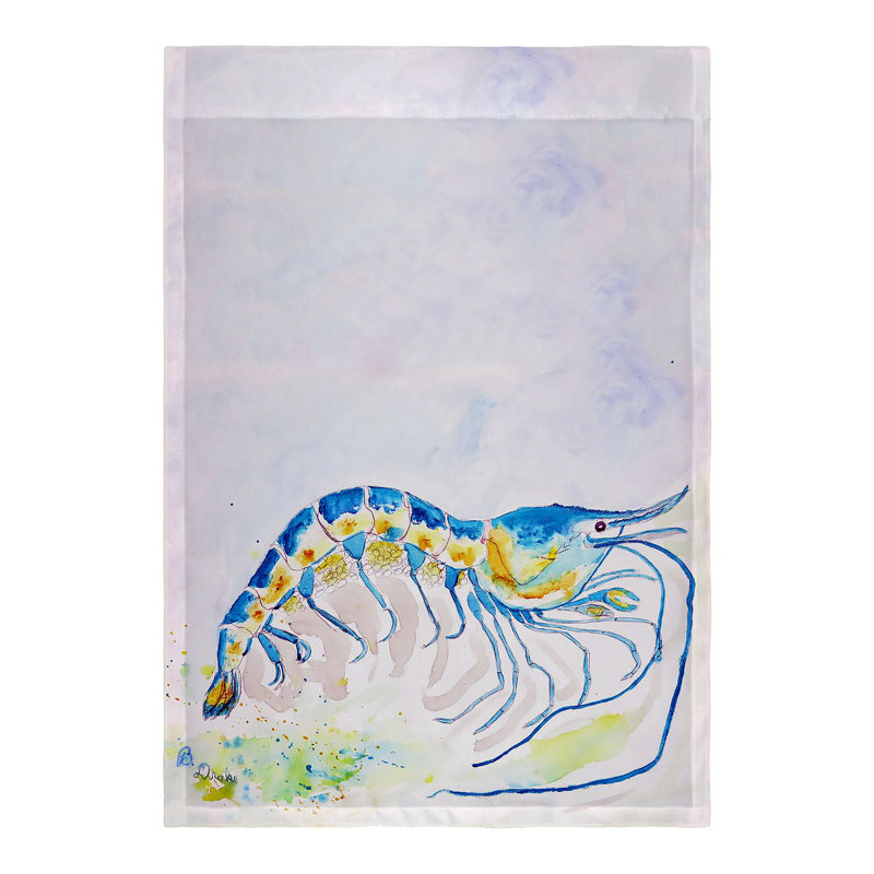 Drapeau de jardin en polyester crevette, H 18 po x l 12,5 po