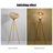 Japanese-style bamboo-woven solid wood floor lamp