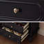 Armoire d'appoint en bois manufacturé noir massif