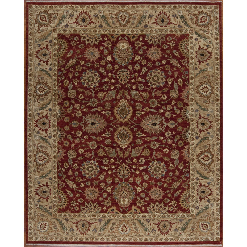 Maharani Hand Knotted Wool Area Rug, Rectangle 5' x 7'