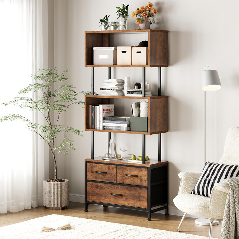156.2cm H x 60cm W Steel Standard Bookcase, Retro Color