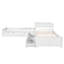 Lit plateforme en L avec lit gigogne et tiroirs-373543411