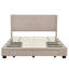 Lit plateforme tapissier avec rangement et 3 tiroirs-1352789902