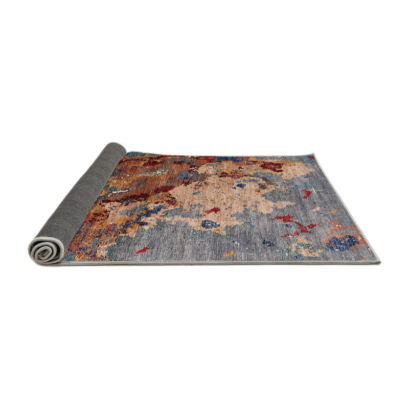Tapis Oraneg / beige / gris, Rond 8 pi