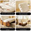 Chaise berçante confortable avec structure en bois massif - Revêtement de haute qualité pour de multiples réglages-1082514456