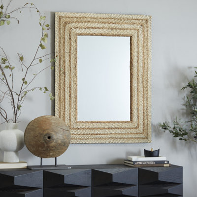 Calana Solid Wood Rectangle Wall Mirror