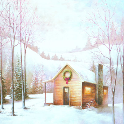 Friderika Christmas Cabin - reproduction d'art sur toile tendue