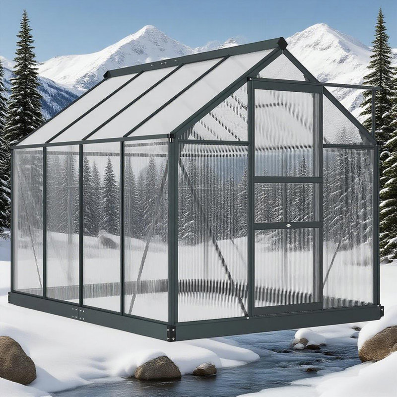 Serre en aluminium en polycarbonate