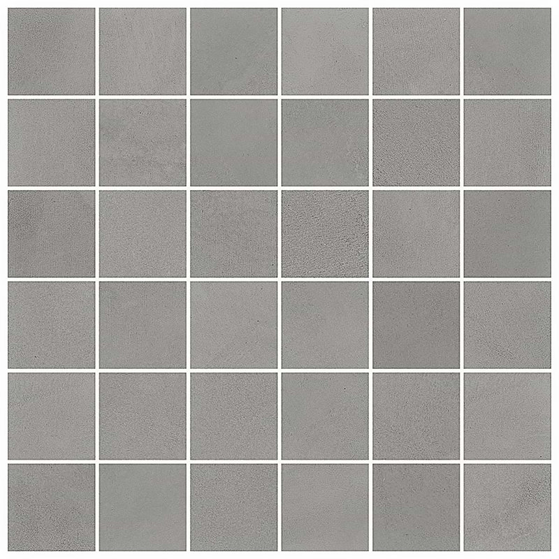 Clay 12x12 Matte Concrete Look Porcelain Mosaic Tile, Awake Gray