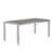 Aynura 6-Person Aluminum Outdoor Dining Set with Rectangular Table – Modern Patio Furniture with Rust-Free Frame, Poly-Resin Slats, Stacking Chairs & Umbrella Hole in Grey-973269600